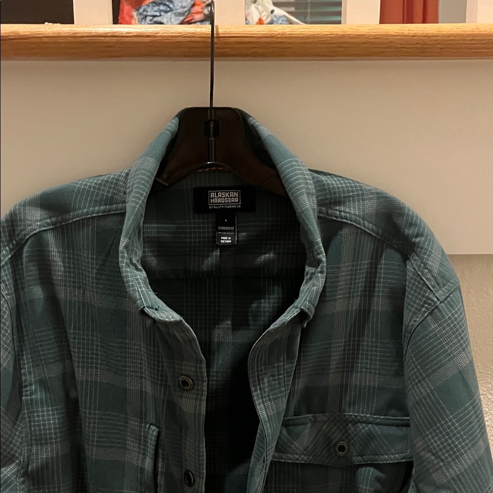 Men's Teal Plaid Casual Shirt